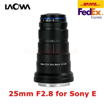 Laowa 25mm F2.8 Full Frame 2.5-5X Ultra Macro Lens Manual Focus For Sony E mount - Image 1 of 4