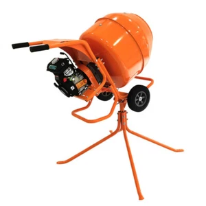 petrol Cement Mixer Portable Concrete NEW C/W STAND 2 yr warranty - Picture 1 of 3