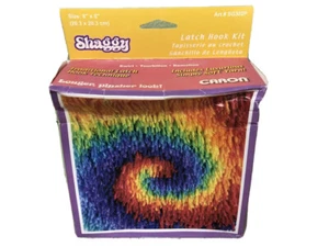 Riegel Kit Teppich Shaggy Swirl 8" x 8" Wonder Art Caron Retro Regenbogen Zum Selbermachen Handwerk - Bild 1 von 6