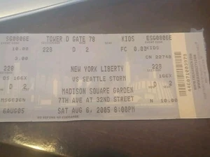 new york liberty seattle storm wnba ticket stub game becky hammon sue bird - Picture 1 of 1