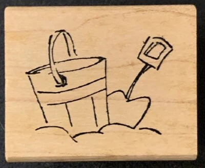 Art Impressions 沙滩沙桶铲橡皮图章 D-2738 — 第 1/3 张图片