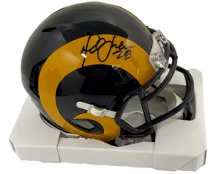 Marshall Faulk Signed St. Louis Rams Replica Mini Speed Helmet Autograph Beckett - Picture 1 of 3