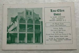 Lou-Ellen Hotel 58 Main Ave. Ocean Grove, N.J. Postcard (T2) - Picture 1 of 2