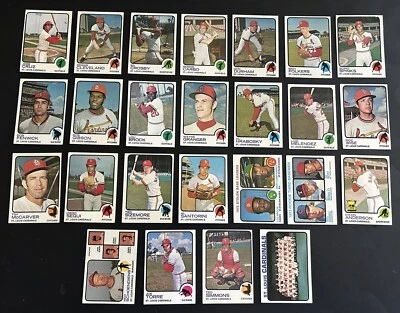 1973 Topps ST LOUIS CARDINALS Team Set Bob Gibson Lou Brock Joe Torre Simmons Foto 1 de 4