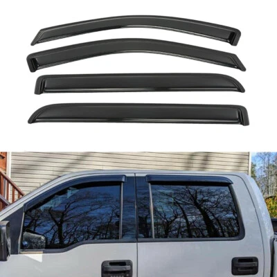 Window Visor Rain Vent Guard Windshield For Ford F-150 Crew Cab Pickup 2004-2008 Foto 1 de 4