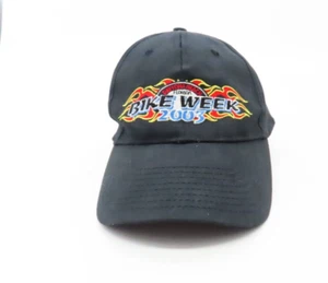 Vintage 2003 Daytona Beach Florida Bike Week Black Adjustable Hat Cap - Picture 1 of 15