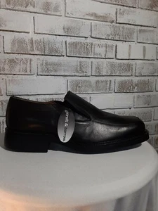 Croft And Barrow Para Hombre Negro Talla 13 Cuero Superior Sin Cordones Negocios Informal - Imagen 1 de 5