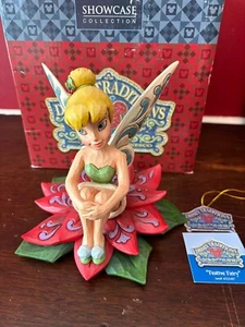 Jim Shore Disney Tradizioni Fata delle Feste 4025487 Campanellino Poinsettia O - Foto 1 di 3
