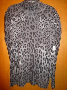 Neu mit Etikett ANA XL Gepard grau schwarz weiß Pullover Unterarm 24" Slv28" Lng30" tolle GESCHENKIDEE! - Bild 1 von 12