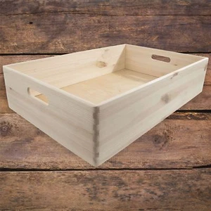 Extra Large Shallow Storage Box With Handles Open Non-lidded Crate Organiser - Picture 1 of 9