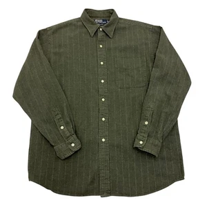 Polo Ralph Lauren Flannel Shirt Lowell Sport Grey Mens L Long Sleeve 100% Cotton - Picture 1 of 12