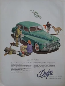 1949 Oldtimer Dodge Fahrzeug Druckanzeige, Post World War ll - Bild 1 von 1