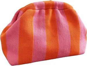 Verdusa Damen Colorblock Clutch Handtaschen Freizeit Einheitsgröße, orange und pink  - Bild 1 von 5