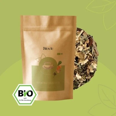 Würzige Kräuter Bio Tee aromatisch Kräutertee koffeinfrei wohltuend lose Biovic