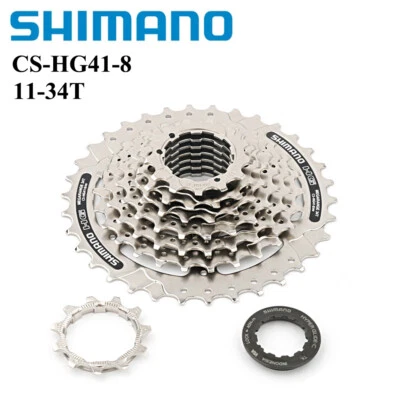Shimano CS-HG41 8/24 Speed MTB Bike Bicycle Cassette 11-34T HG31 HG51 - Image 1 of 4