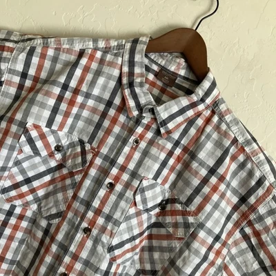 Camisa Great Northwest Para Hombres XXL A Cuadros Manga Corta Abotonada Lona Trabajo NUEVA Foto 1 de 4