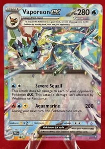 Pokemon Vaporeon ex 023/131 Prismatic Evolutions Scarlet & Violet Double Rare - Picture 1 of 3