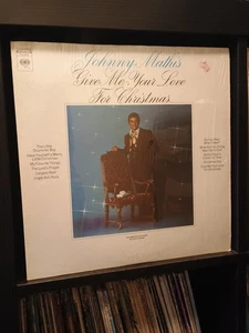 Johnny Mathis Give Me Your Love for Christmas Vinyl / Record - VG+ in Shrink RE - Picture 1 of 2