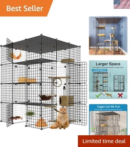 Robustes Indoor Katzengehege mit 8 Türen - perfekt für Mehrkatzenhaushalte - Bild 1 von 10