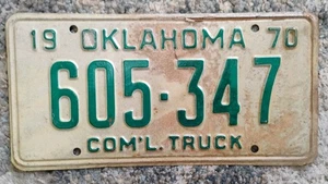 Oklahoma is OK License Plate - Expired 1970 -  605-347 - Picture 1 of 1