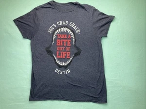 joes crab shack restaurant shark t-shirt men's m destin fl - Picture 1 of 6