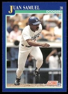 1991 SCORE JUAN SAMUEL LOS ANGELES DODGERS #446 - Picture 1 of 2