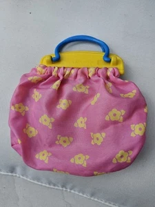 Vintage Playskool 1989 Handtasche Kind Pretend Play rosa Blumen Dress Up 80er - Bild 1 von 5