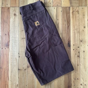 Carhartt Men's Reworked Knee-Length Shorts Brown Cargo Style - Picture 1 of 6