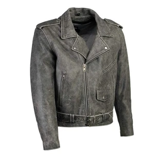 Milwaukee Leather Men's Classic Premium Leather Motorcycle Biker Riders Jackets - Picture 1 of 8