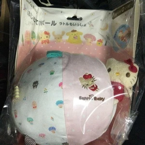 Sonaglio peluche palla bambino Hello Kitty 5,9 pollici personaggi Kawada Sanrio NUOVO - Foto 1 di 5
