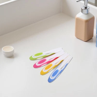  4 Pcs Spazzolino Pieghevole Portatile Spazzolini Da Viaggio Portatili - Immagine 1 di 4