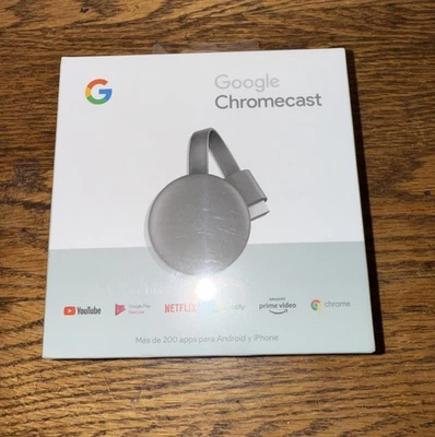 Google Chromecast GA00439 3rd Gen Media Streamer SPANISH LATAM, Charcoal - Image 1 of 4