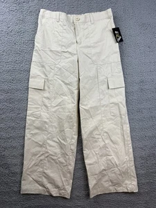 Art Class Pants Girls Large 10/12 Off White Cargo Pockets Cotton Relaxed Fit New - Picture 1 of 7