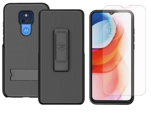 Funda para Motorola MOTO G PLAY 2021 y funda con clip para cinturón combo - Imagen 1 de 10