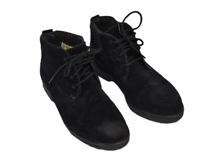 Botines Eddie Bauer Talla 7.5 Cuero Negro Vintage Foto 1 de 4