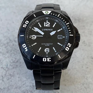 Seiko J.Springs Quartz BBH106 Blackout Quickset Datum Uhr - Bild 1 von 17
