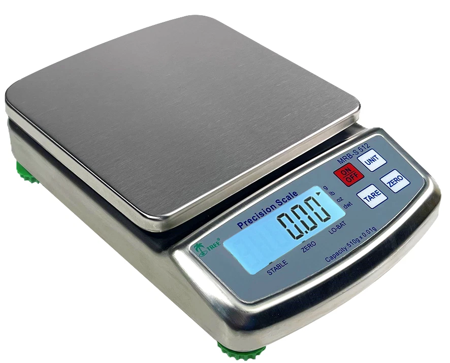 Tree MRB-S-6000 Mid Range Stainless Portable Scale 6000g Gram Oz w/ AC