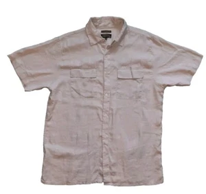 Vertical Sport Beige 100% Linen Short Sleeve Pocket Shirt Men's Size: 2XL - Picture 1 of 3