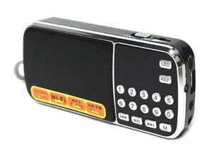 Digital Portable Speaker Radio Rechargeable Mini AM/FM + USB/Micro SD/AUX