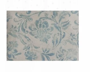RALPH LAUREN Cotton Tablecloth Bluff Point Floral Aqua Tablecloth 70 Inch Round - Picture 1 of 1