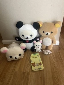 Lot Of Vintage Rilakkuma Korilakkuma Plush Bear Anime San-X Lying Down Kawaii - Picture 1 of 15