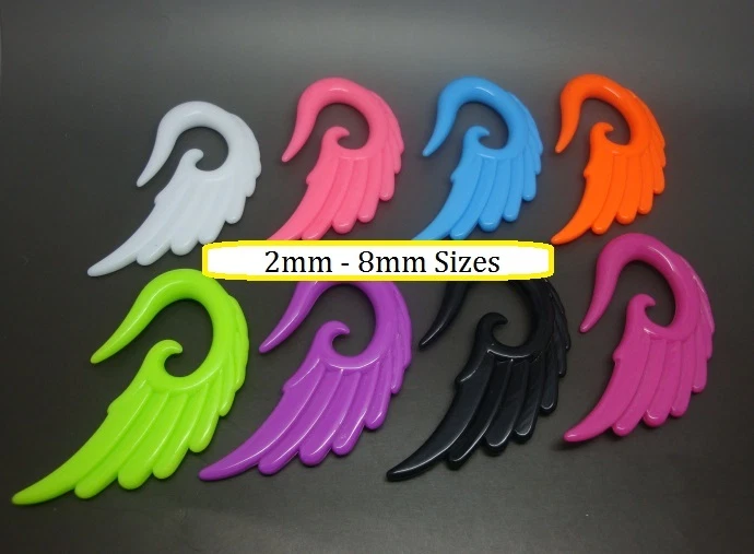 Lindo dilatador espiral alas de ángel tapón para los oídos pendiente piercing cónico de oreja expansor Foto 1 de 1