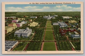 Postcard Washington DC The Mall Looking East from the Monument Unposted - Picture 1 of 2