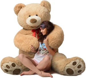HollyHOME 150cm Giant Teddy Bear Stuffed Animal Large Soft Toys Plush Bear, - Picture 1 of 9
