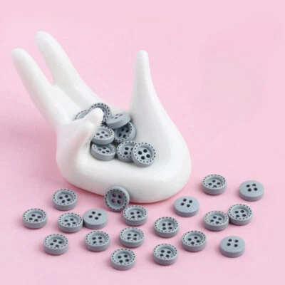 50 x Colourful Wood Buttons Round for Dress Shirt Trimmings Craft Supply Costume - Image 1 of 4