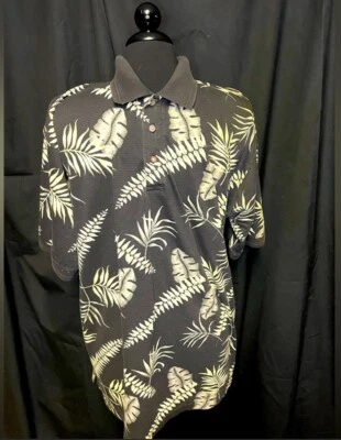 Polo de golf Knights Sportswear ligero para hombre tropical hawaiano negro talla XL Foto 1 de 4