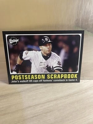 Derek Jeter 2002 UD Vintage "Postseason Scrapbook" #297 (A) - Image 1 of 2