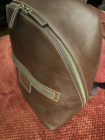 Augusta National Golf Club Members Brown Leather Backpack Very Rare Masters Cover