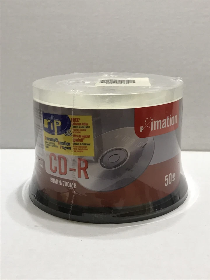 Imation 32x CDR Spindle Imation Retail Packaging with Rip Label (50-Pack)  - Image 1 of 1
