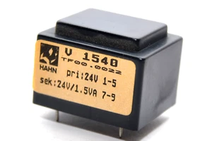 Print-Trafo / Transformator Hahn Typ V1540, prim 24 V / sek 24 V / 1.5 VA, NOS - Picture 1 of 3